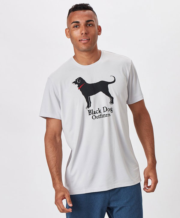 Black Dog Mens Outfitters Shortsleeve Solid Tech Tee