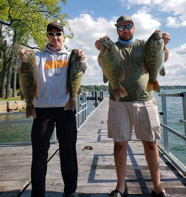 Andy Full and Jeff Hippert smallmouth bass