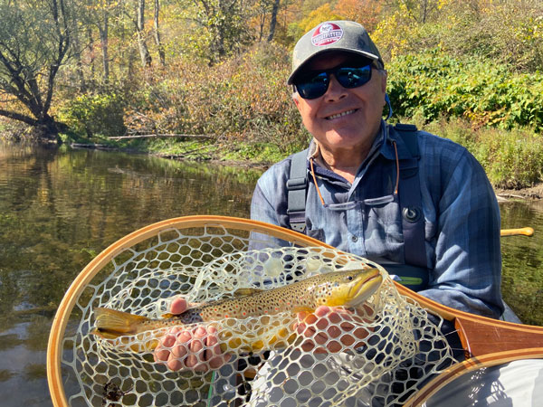 Andy Von Deak with a beautiful wild brown trout