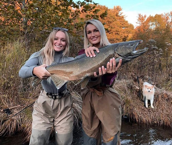 Cheyenne, Jennay and Archer with king salmon
