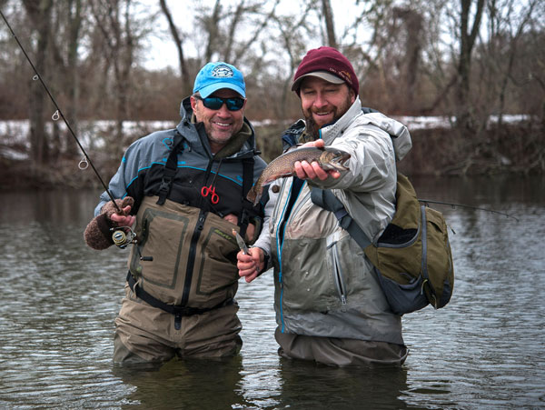 Chris and Eddy trout fishing
