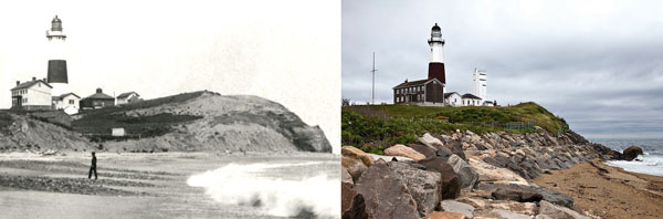 Montauk light past vs present