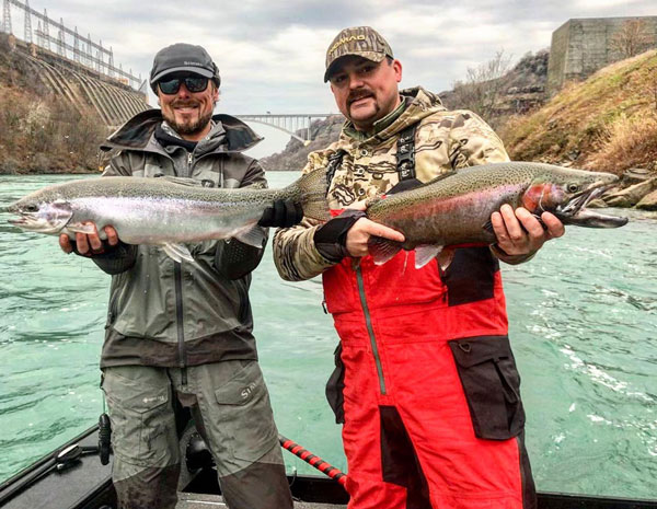 Capt. Ryan Shea and Capt. Ryan O'Neill steelhead
