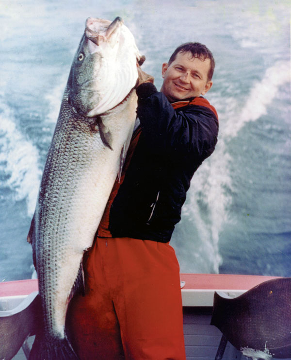 Charlie Cinto&rsquo;s state record 73-pound striper