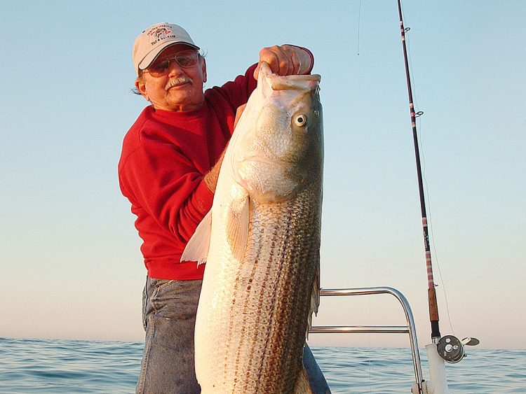 Charlie Cinto with 40-pound striper