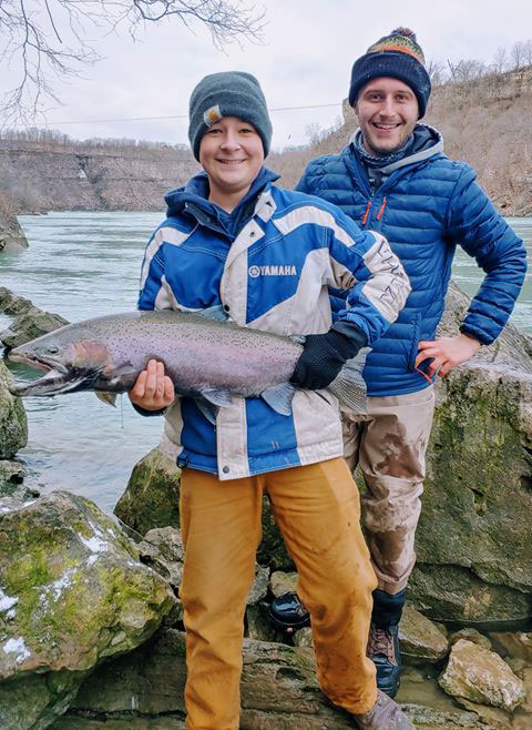 Ryan Cawley first-ever steelhead