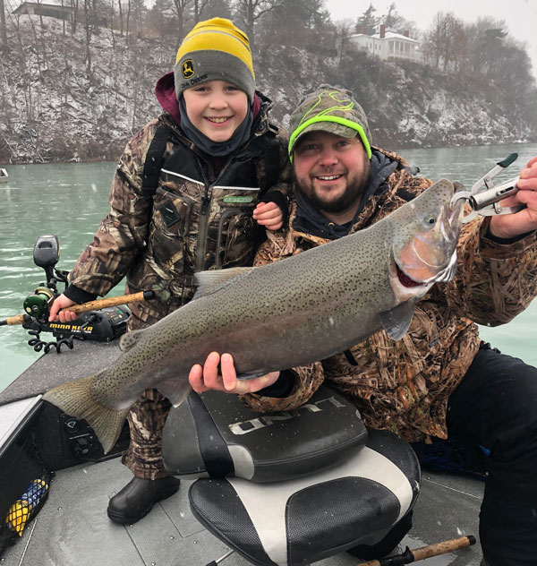 Nick and Garrett Schmitt steelhead