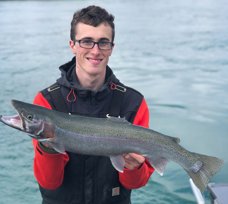 Capt. Connor Cinelli steelhead