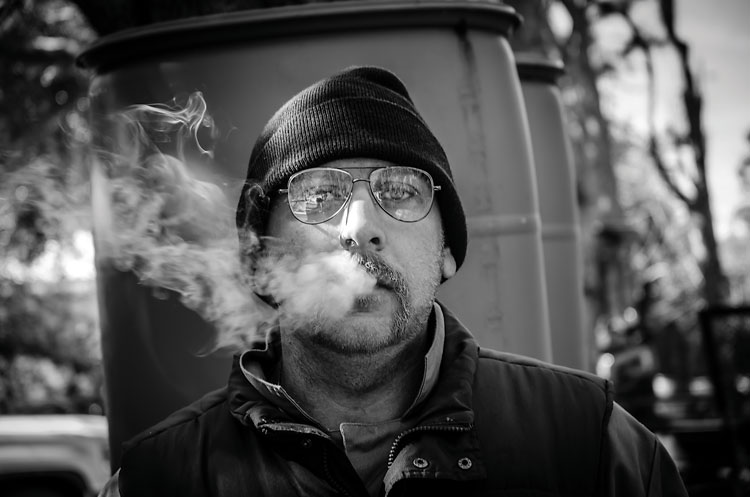 Bob The Garbage Man smoking