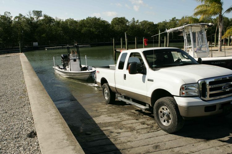 boat at ramp