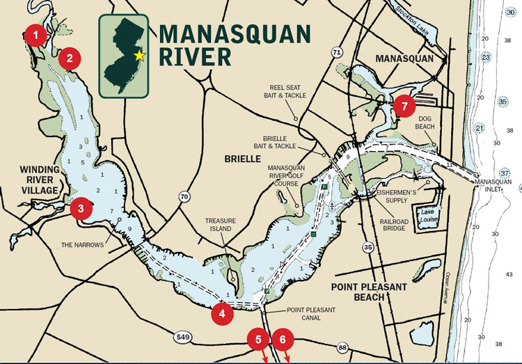 Manasquan River map