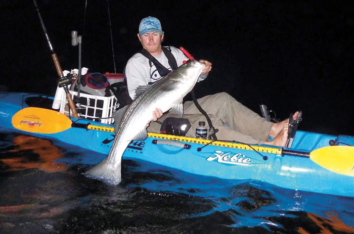 kayak striper after dark