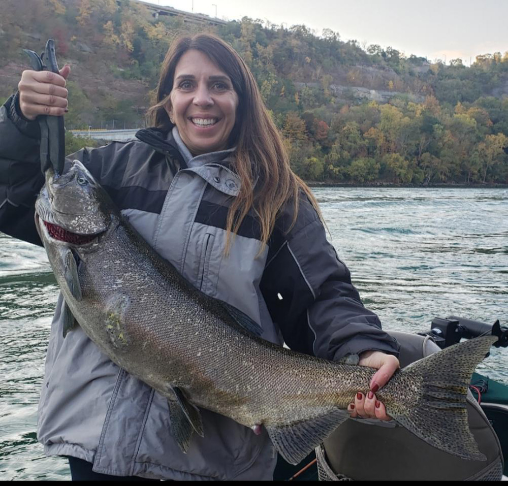 Lisa Cicciarelli first Chinook salmon