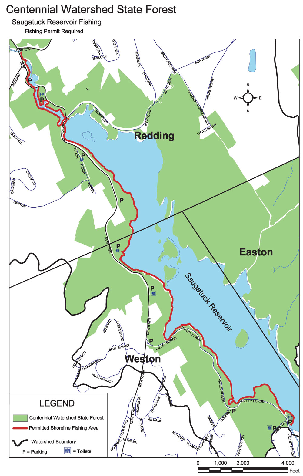 fishing Saugatuck map