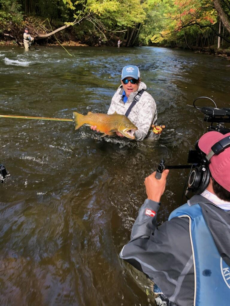 "On The Water" host, Chris Megan and film crew