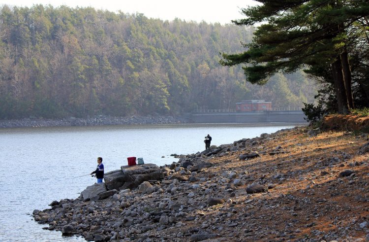 Saugatuck Reservoir anglers