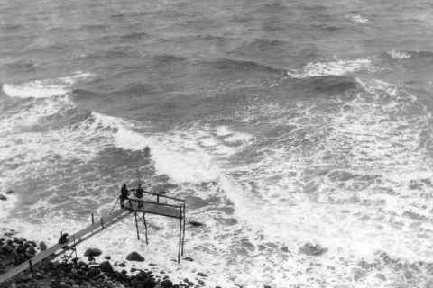 This bass stand, located on the west side of Martha's Vineyard, is similar to the one Colonel Miner fished on the southeast corner of Block Island. White-water boulder fields are magnets for striped bass. When not actively hunting, they set up behind huge rocks to rest and wait for the current to bring them a meal.