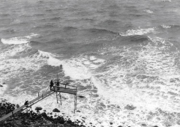 This bass stand, located on the west side of Martha's Vineyard, is similar to the one Colonel Miner fished on the southeast corner of Block Island. White-water boulder fields are magnets for striped bass. When not actively hunting, they set up behind huge rocks to rest and wait for the current to bring them a meal.