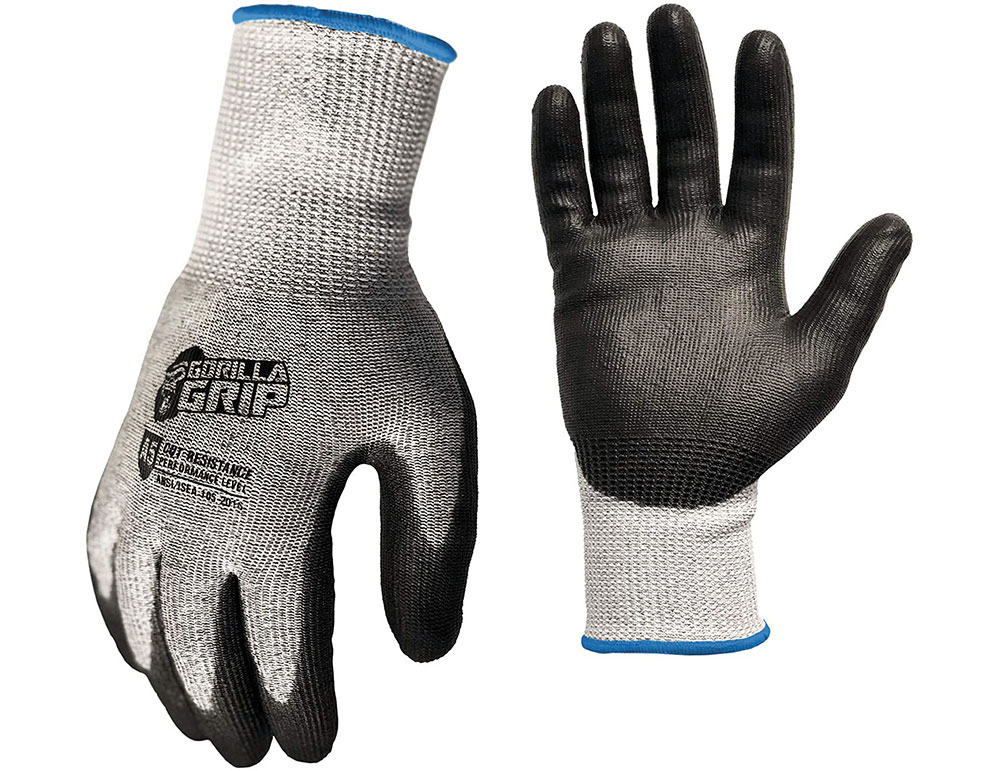 Gorilla Grip + ANSI Level 5 Cut Protection Gloves