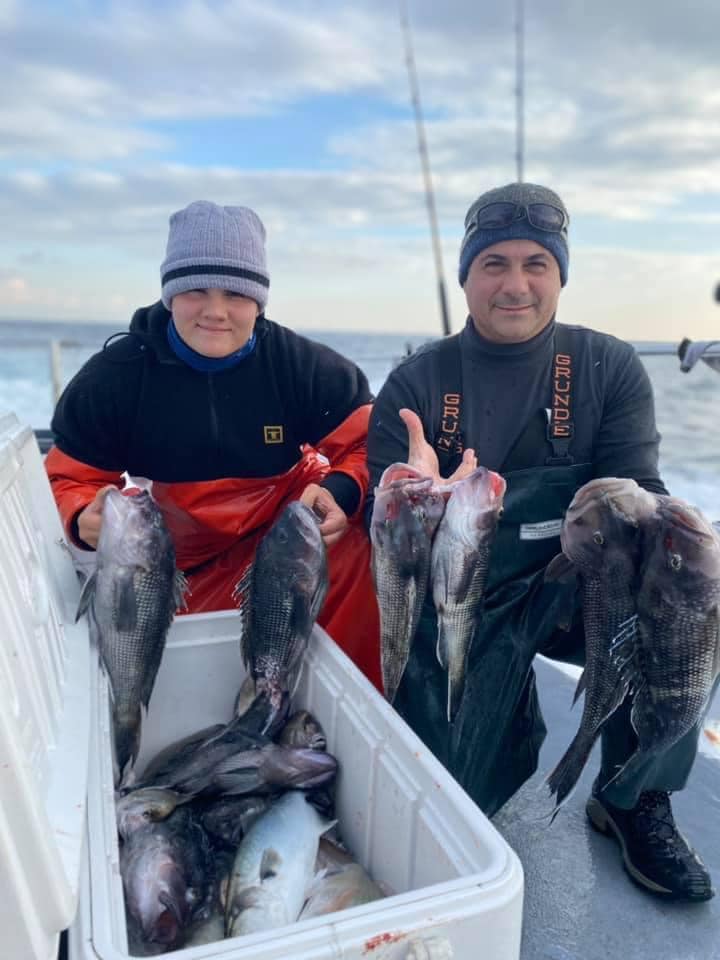 A nice catch of black sea bass caught on last Friday's offshore trip aboard Parker Pete's Sportfishing.