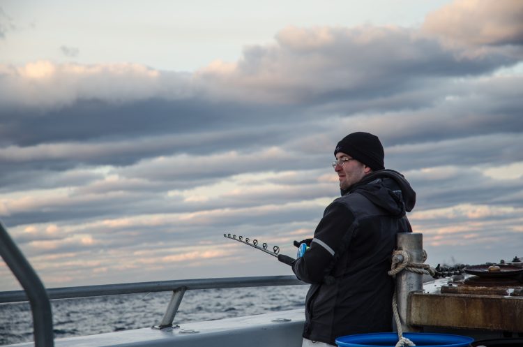 Heated handrails make winter bottom fishing a-okay on the open seas.