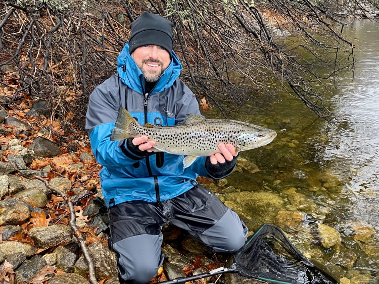Kierran Broatch holds a brown trout caught on Dec. 31.