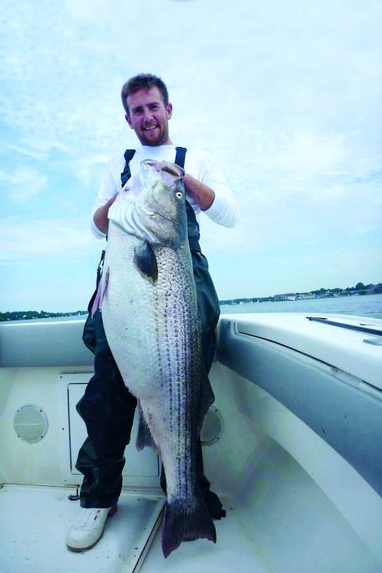Captain Rob Taylor had missed two fish in a row before swinging for the fences and hooking into this 58-pounder.