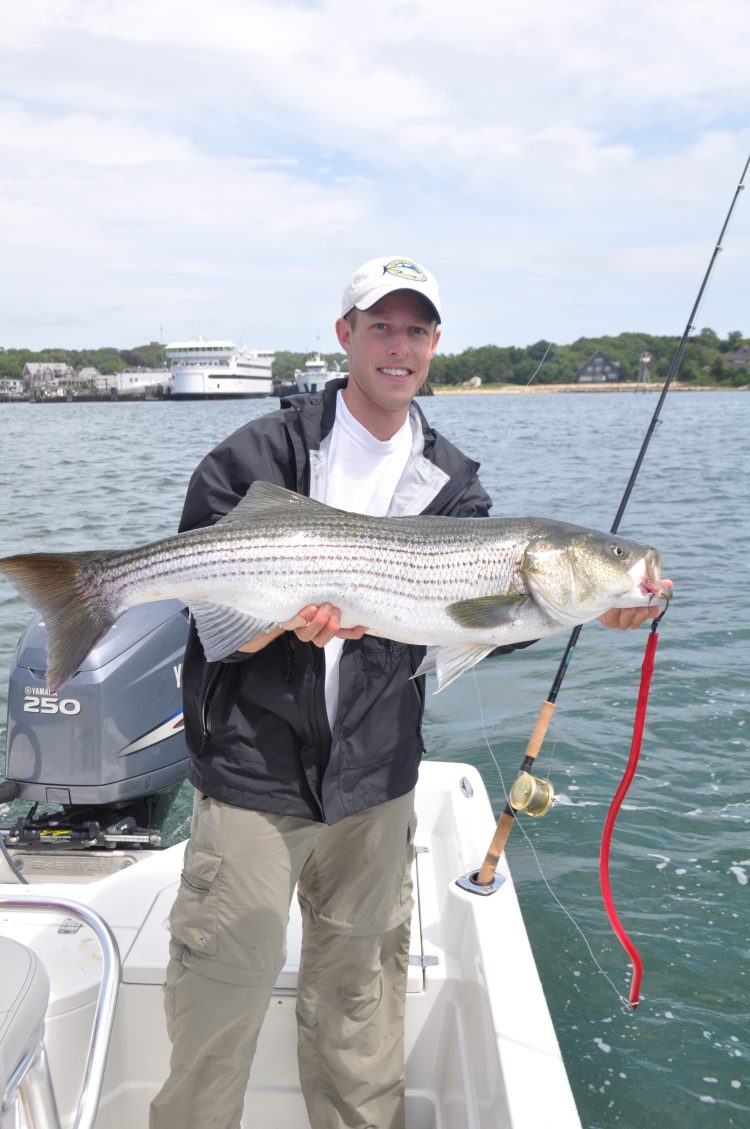 Fishermen are seeking a circle hook exemption when fishing for striped bass with tube-and-worm rigs and leadhead jigs.