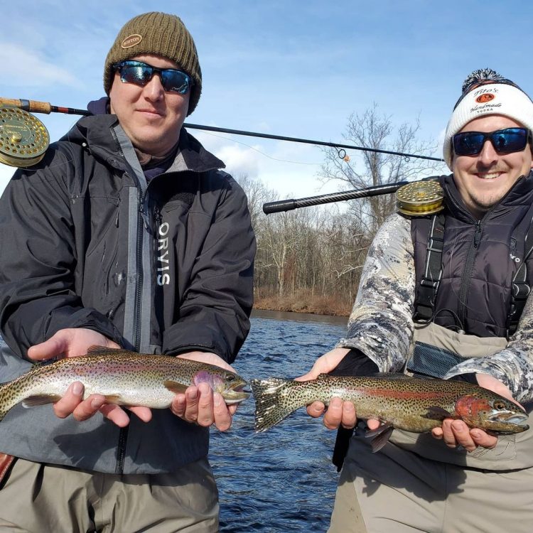 The local rivers in Connecticut continue to provide steady winter striper and trout action.