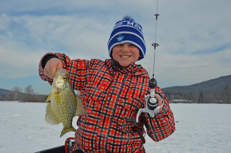 Ice fishing is an easy way to get kids outside for some fresh air and fun in the winter.