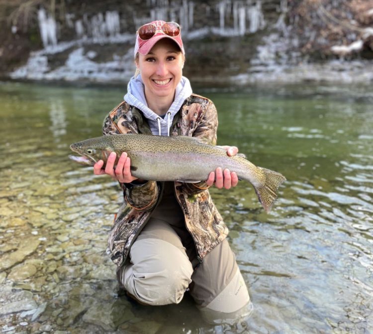 Rachel caught her first Steelhead