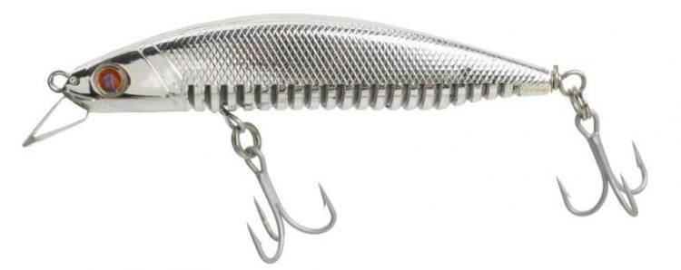 The rolling action of the Ocean Born Wideback Minnow delivers a lot of flash on a steady retrieve at any speed.