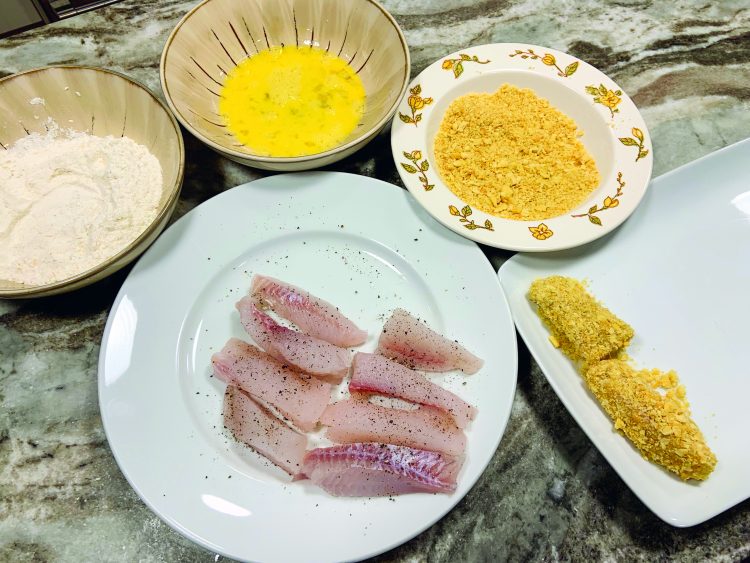 Fried Fish Dipping Station