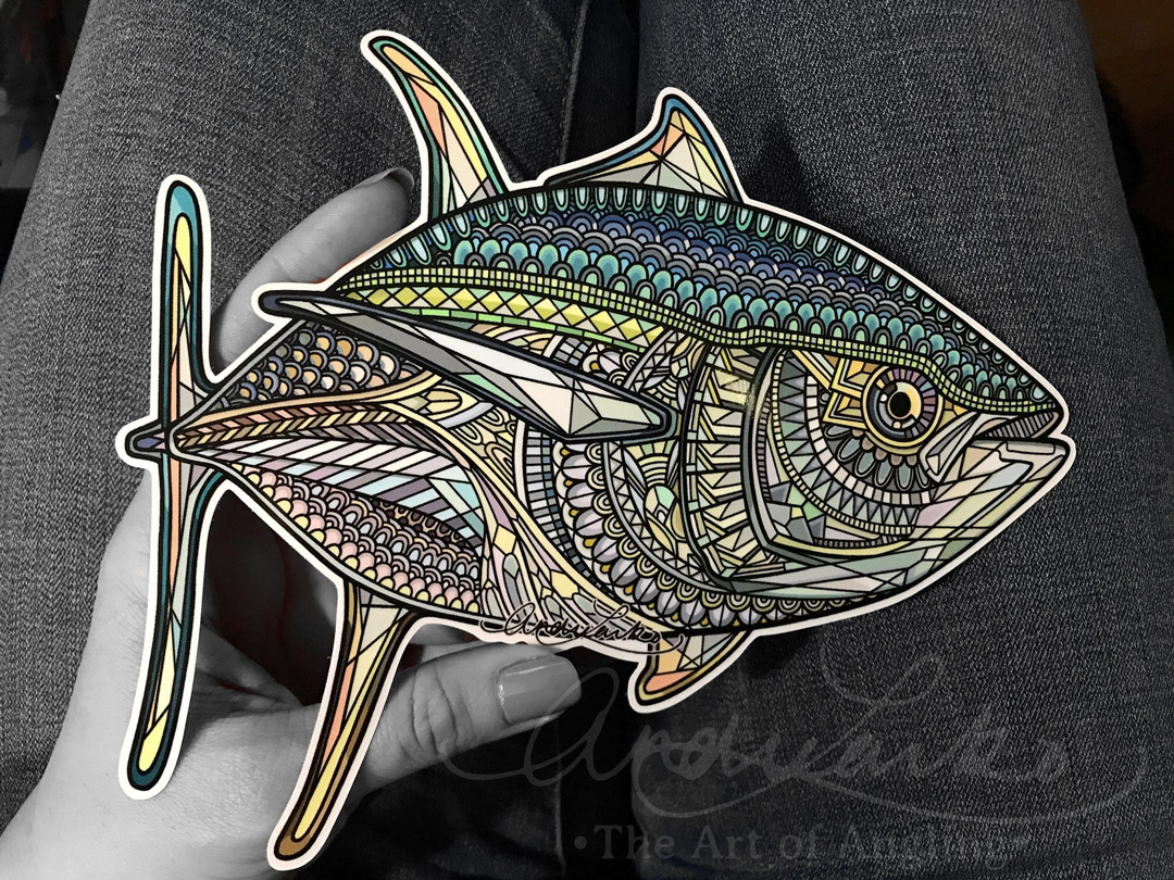 Andrea Larko yellowfin tuna decal
