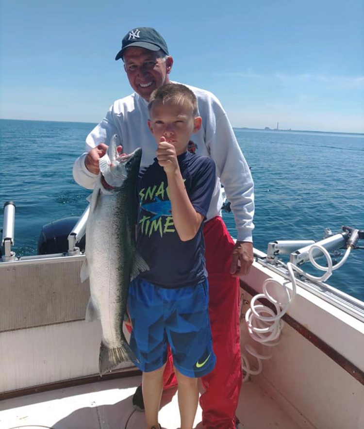 Brian Ray and Kaleb Claar steelhead