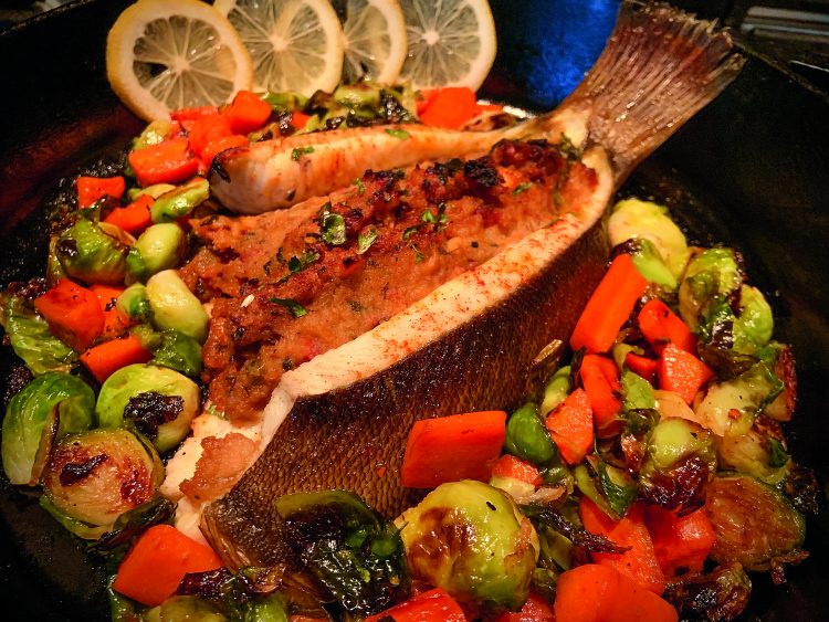 flounder a la stuffed quahog