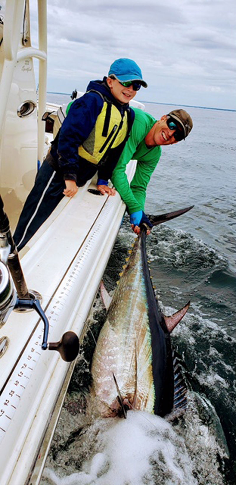 James Garland and his son tuna