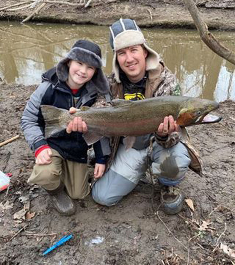 Brad and Caleb Thiele steelhead