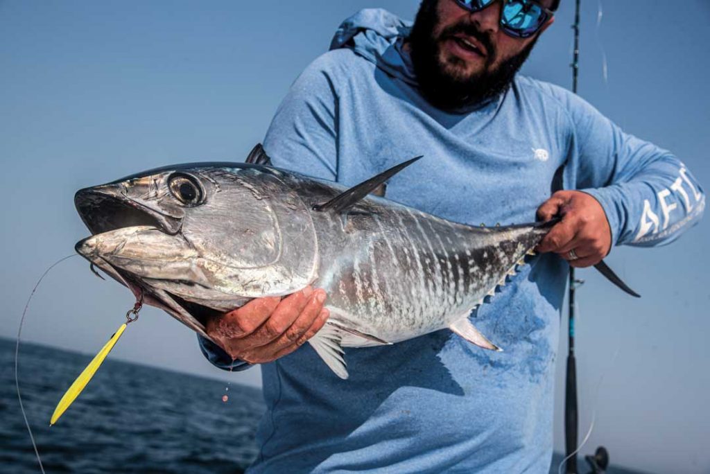 football tuna on jig