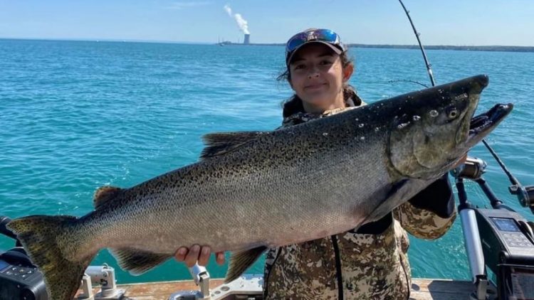 Madison R first king salmon