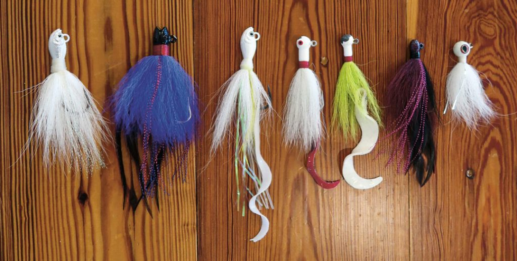 assortment of bucktails