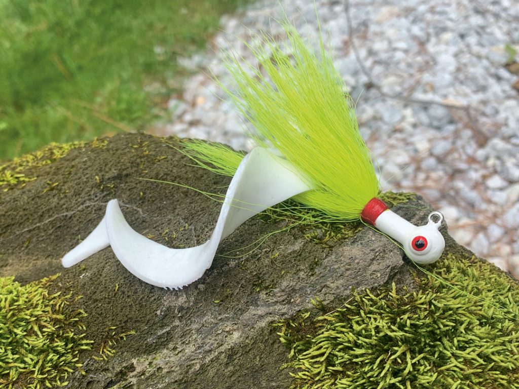 Sea Striker Popeye bucktail with an Otter Tail