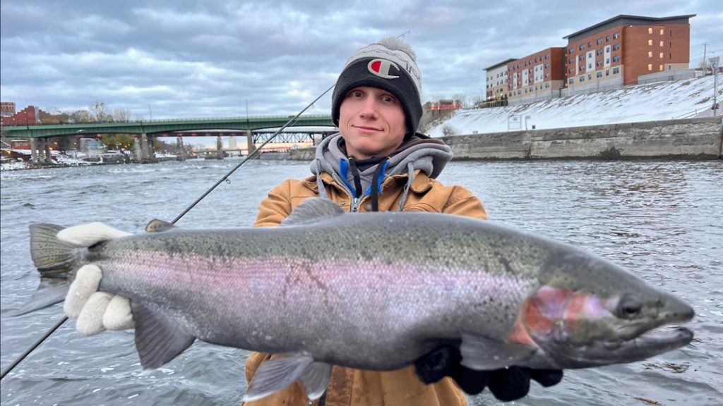 Mike V. of Newark NJ with steelhead