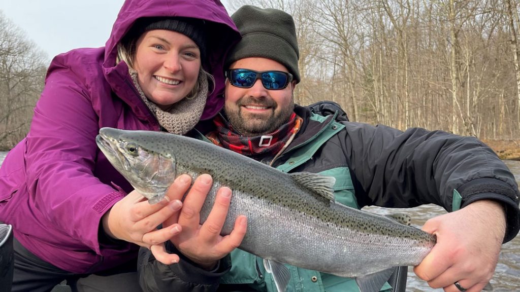Jim and Olivia steelhead