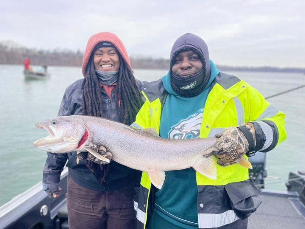 Shari Creecy and Anthony Riddick lake trout.