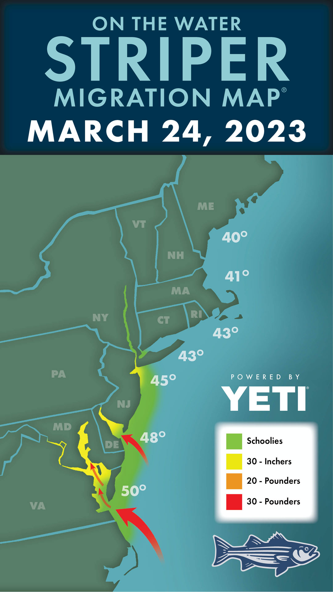 2023-03-24 Striper Migration Map