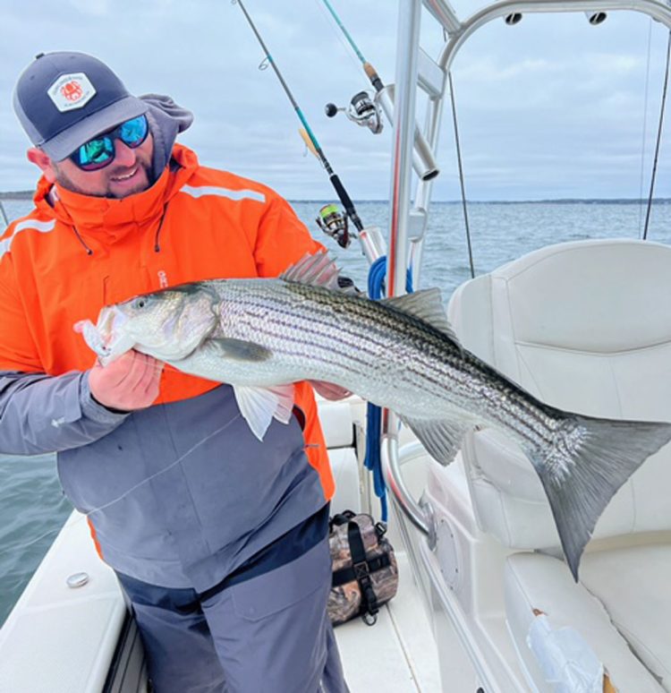 Captain Brian Coombs with slot striper