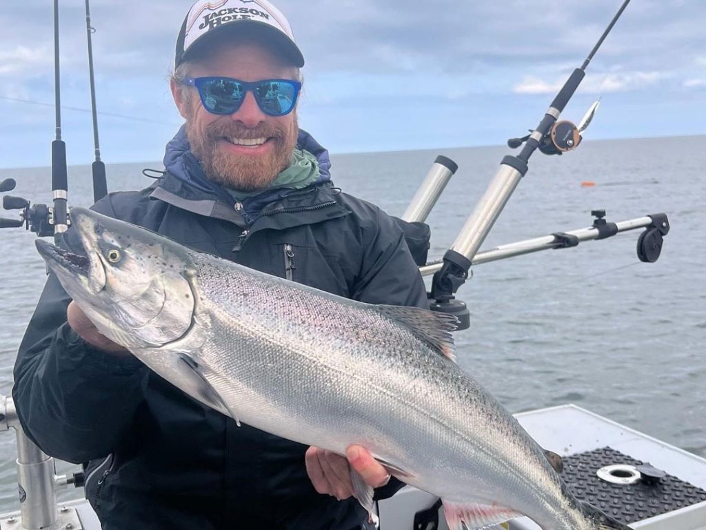 Jordan H. with a silver king salmon