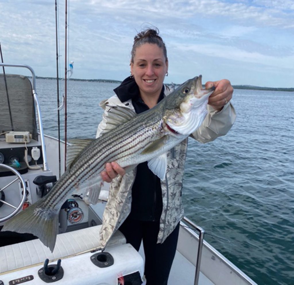 Meagan Haley striped bass