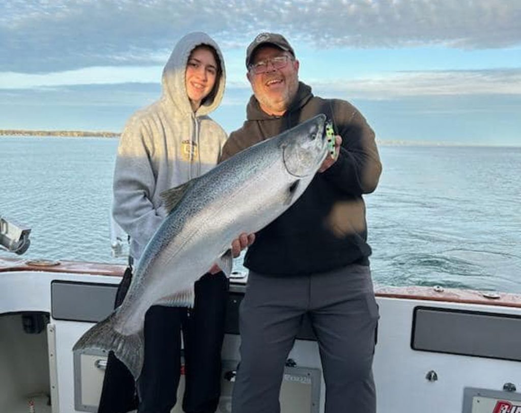 Ava M with Capt. Chris Vogt king salmon